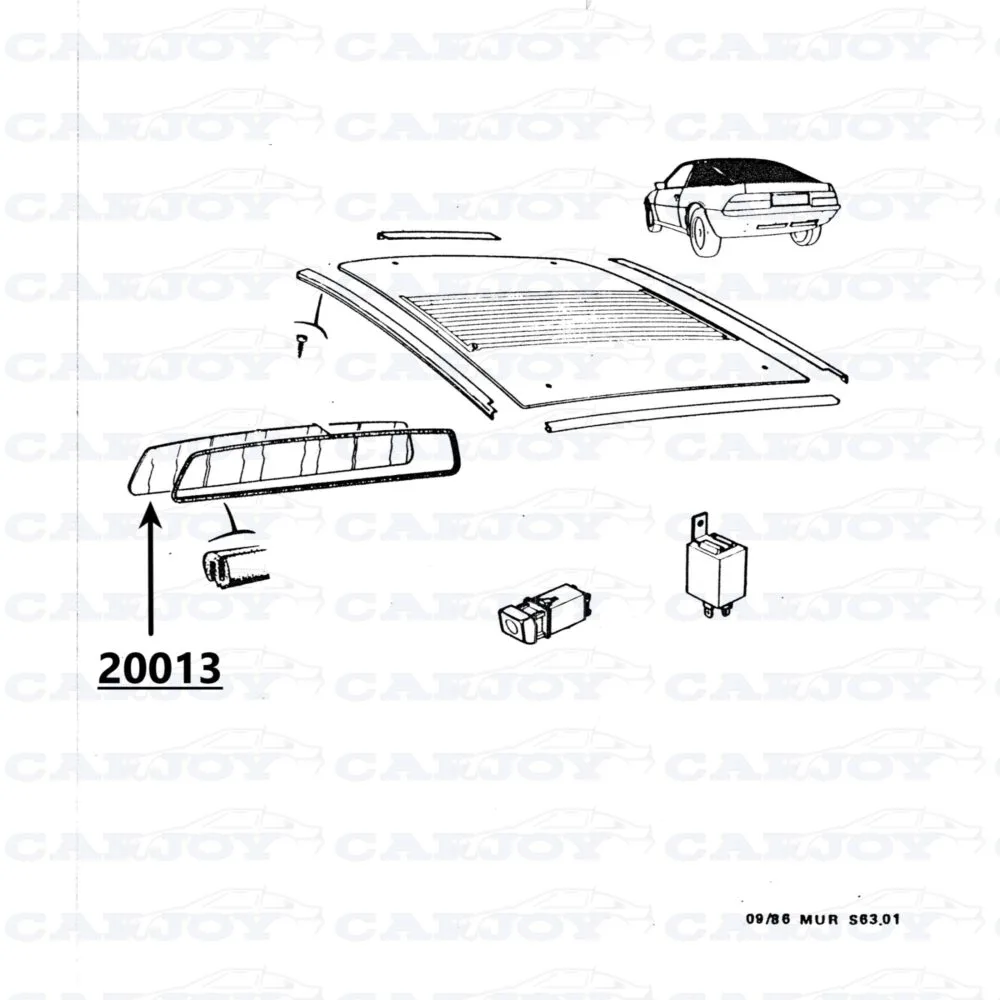20013 - Matra Murena Partition Glass