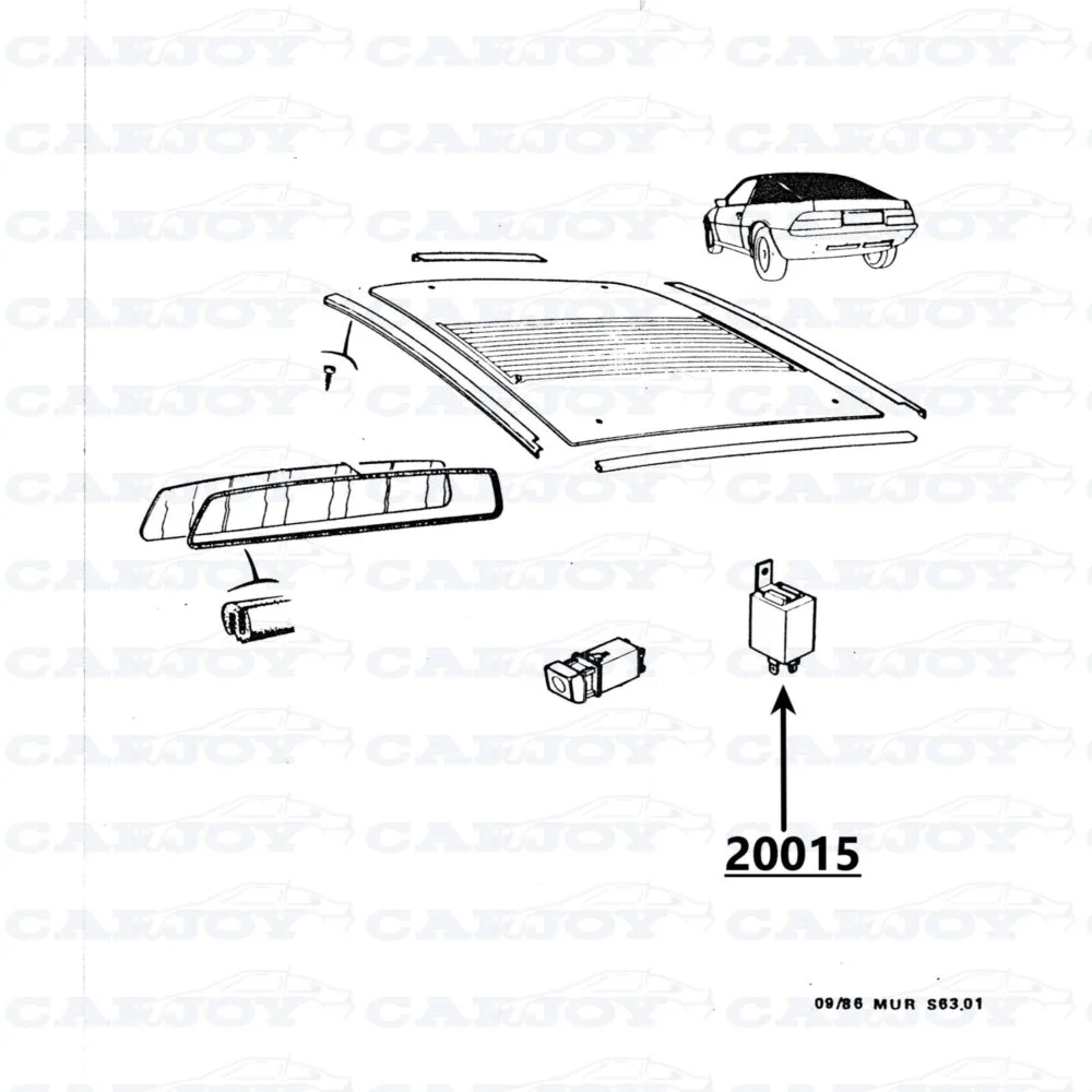 20015 - Matra Murena Relay For Heated Rear Window