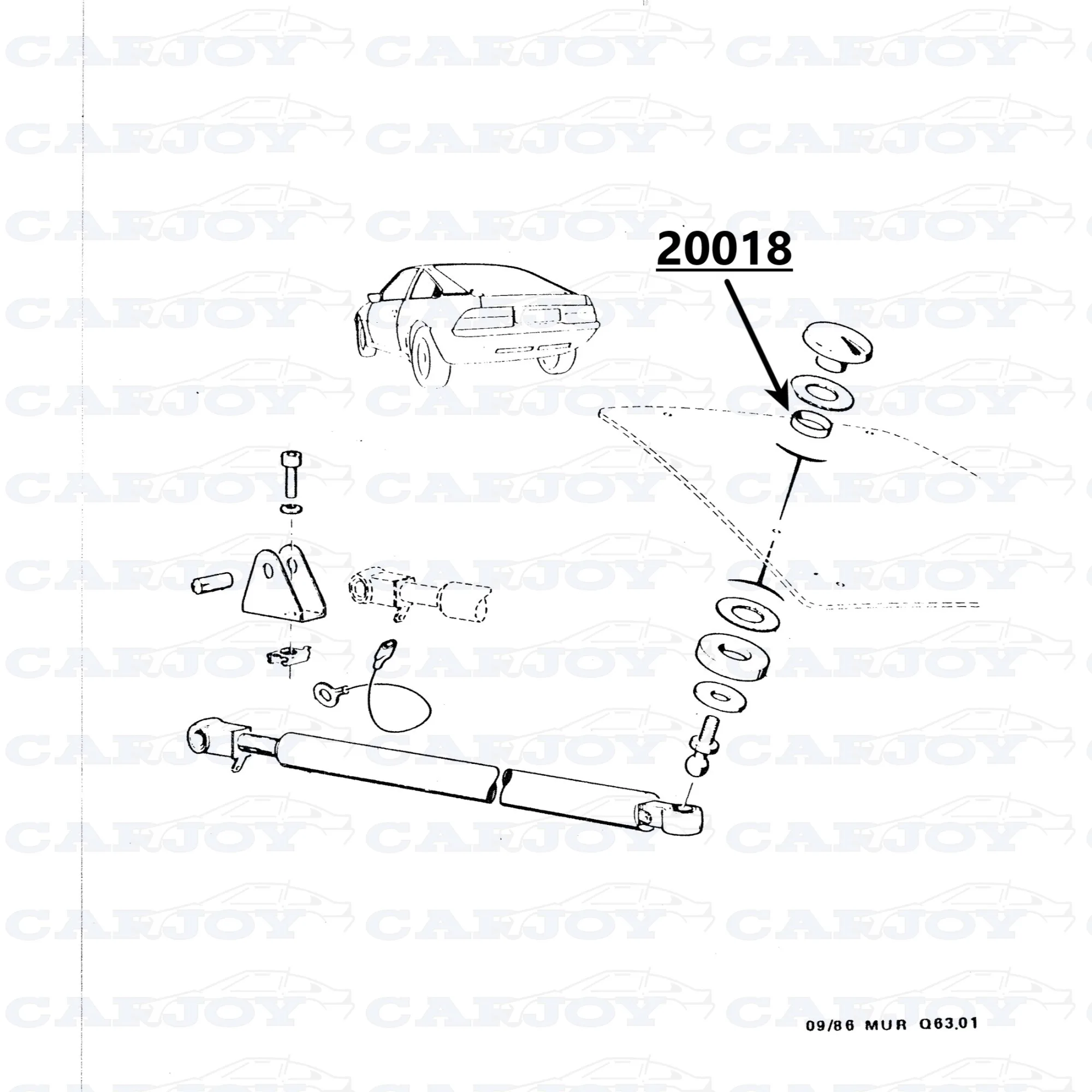 20018 - Matra Murena Plastic Ring For Rear Window