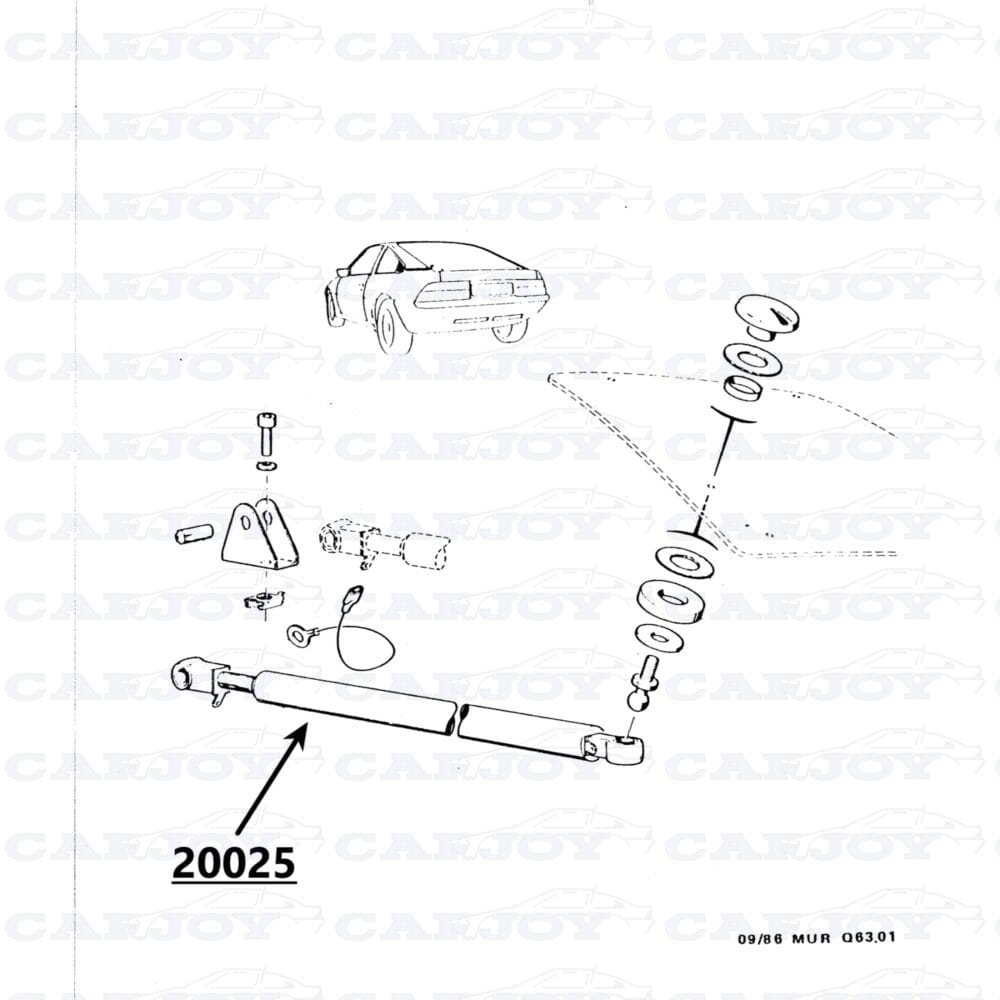 20025 - Murena Rear Window Gas Spring Set
