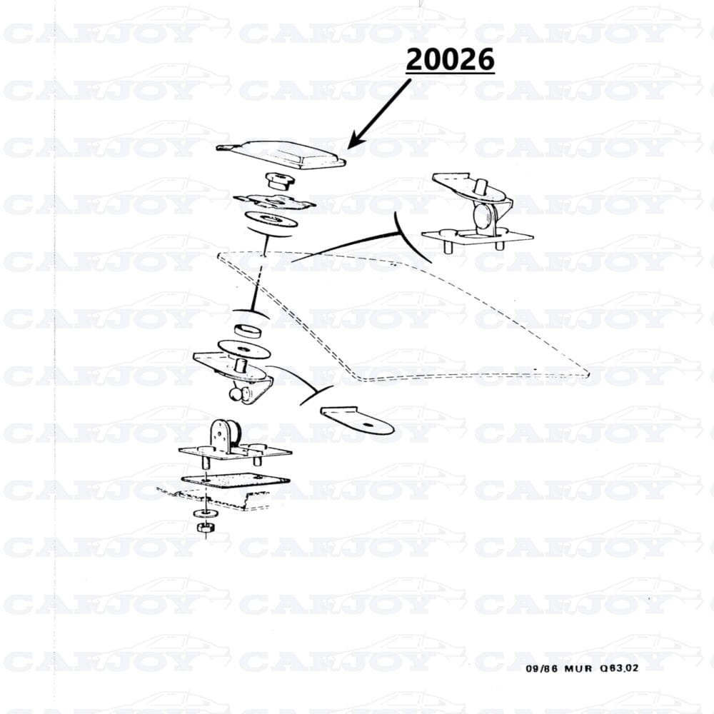20026 - Rear Mounting Bolt Cover Matra Murena 1.6 - 2.2