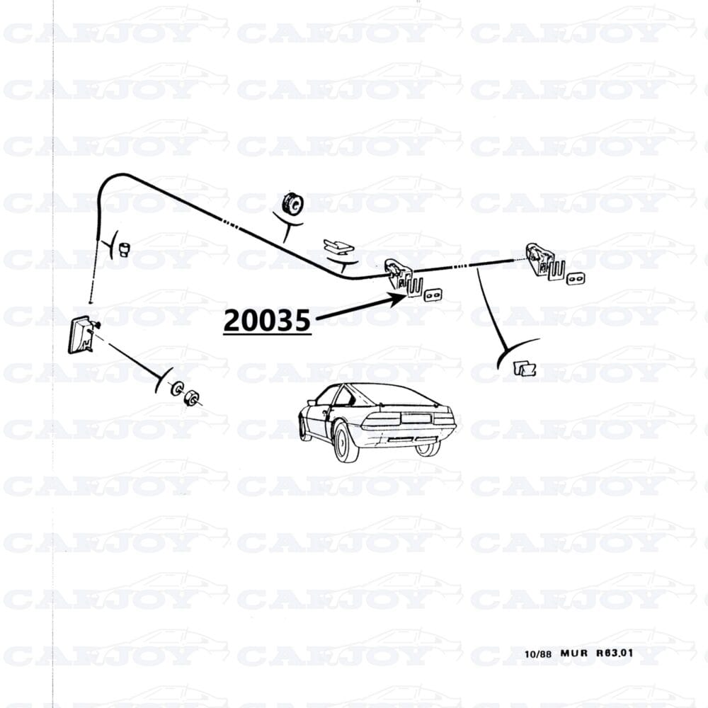 20035 - Matra Murena Distance Plate For Rear Lock