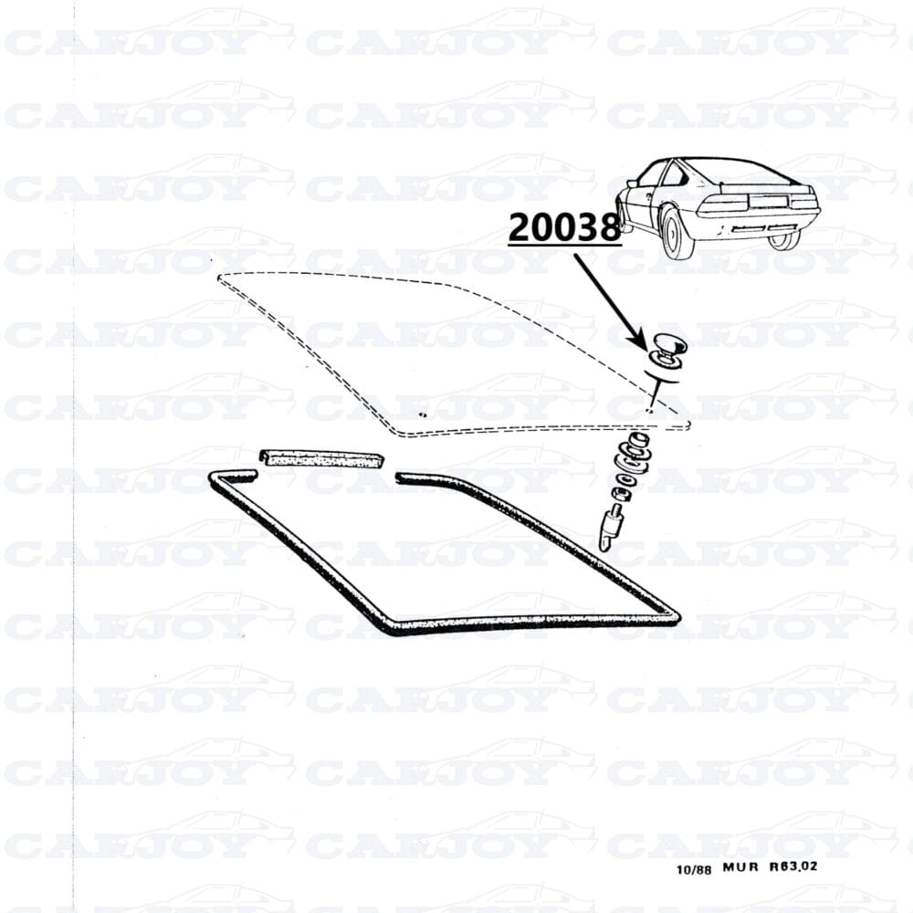 20038 - Matra Murena / Bagheera Seal Rubber For 20037