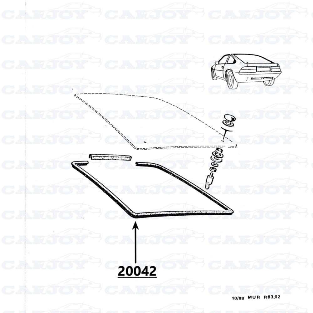 20042 - Matra Murena / Bagheera Rear Window Seal