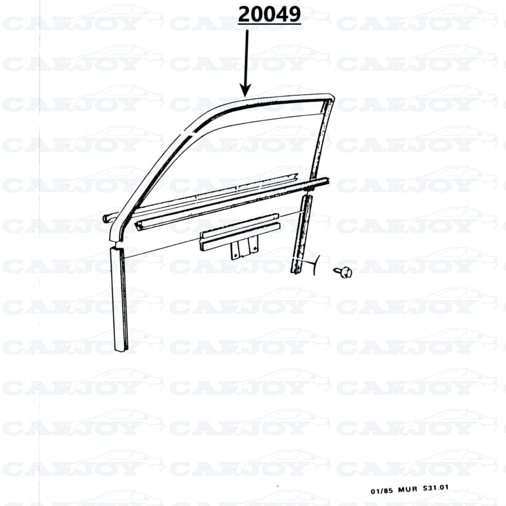 20049 - Murena Door Top Seal Left