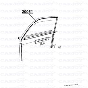 20051 - Door Window Left Side Matra Murena 1.6 - 2.2