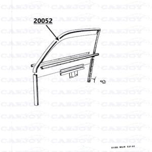20052 - Door Window Right Side Matra Murena 1.6 - 2.2