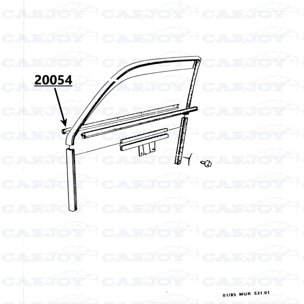 20054 - Matra Murena Left Exterior Door Trim