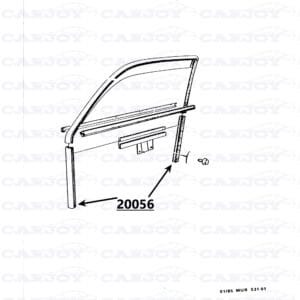 20056 - Matra Murena Lower Side Window Guide Rubber Seal