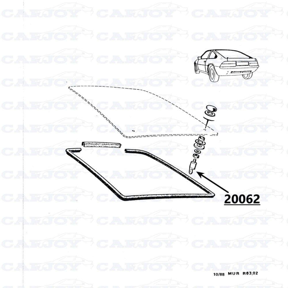 20062 - Matra Murena / Bagheera Rear Window Pin