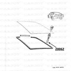 20062 - Matra Murena / Bagheera Rear Window Pin