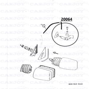 20064 - Matra Murena Mirror Mechanism Complete Left