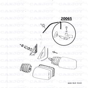 20065 - Matra Murena Mirror Mechanism Complete Right