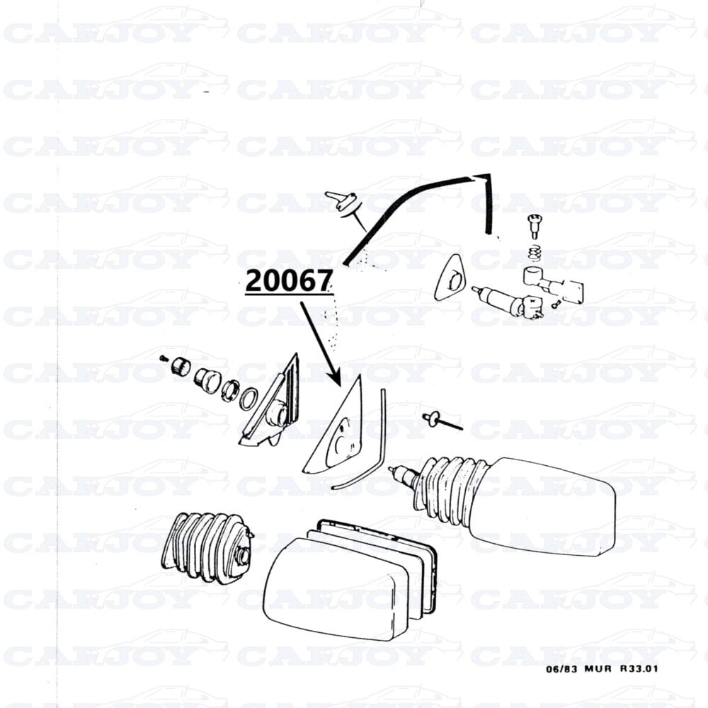 20067 - Matra Murena Mirror Triangle Cover Left Outer