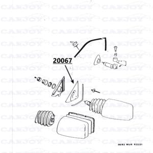 20067 - Matra Murena Mirror Triangle Cover Left Outer
