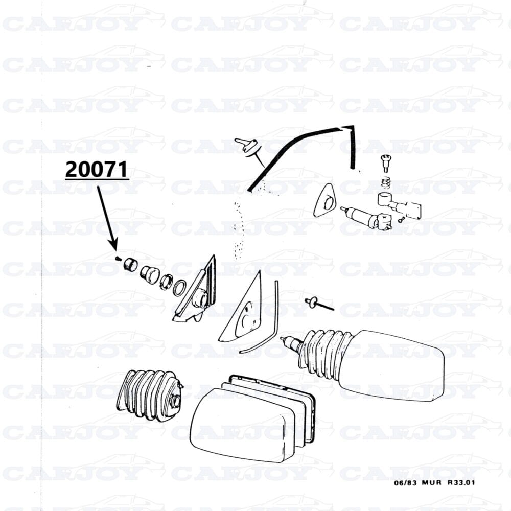 20071 - Matra Murena Mirror Adjuster Screw