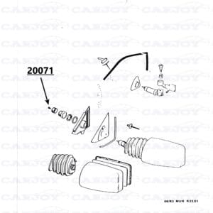 20071 - Matra Murena Mirror Adjuster Screw