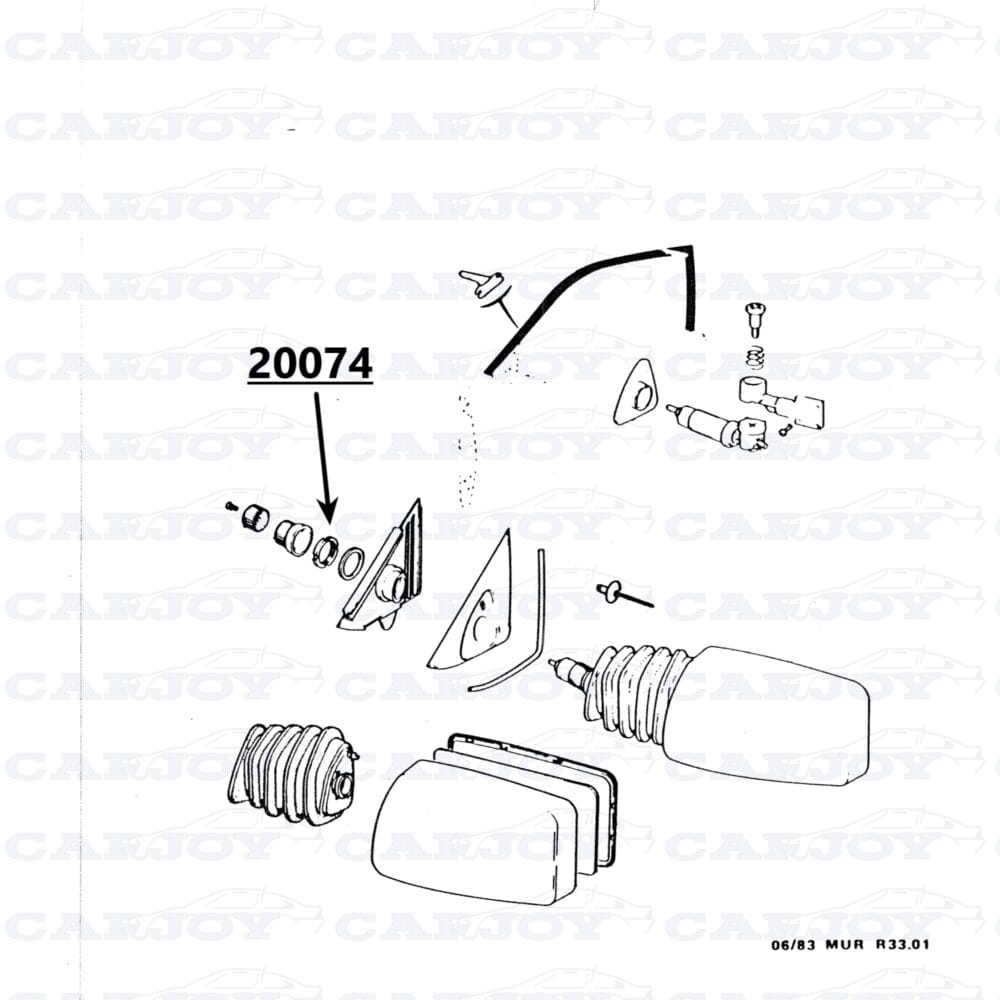 20074 - Matra Murena External Mirror Lock Nut