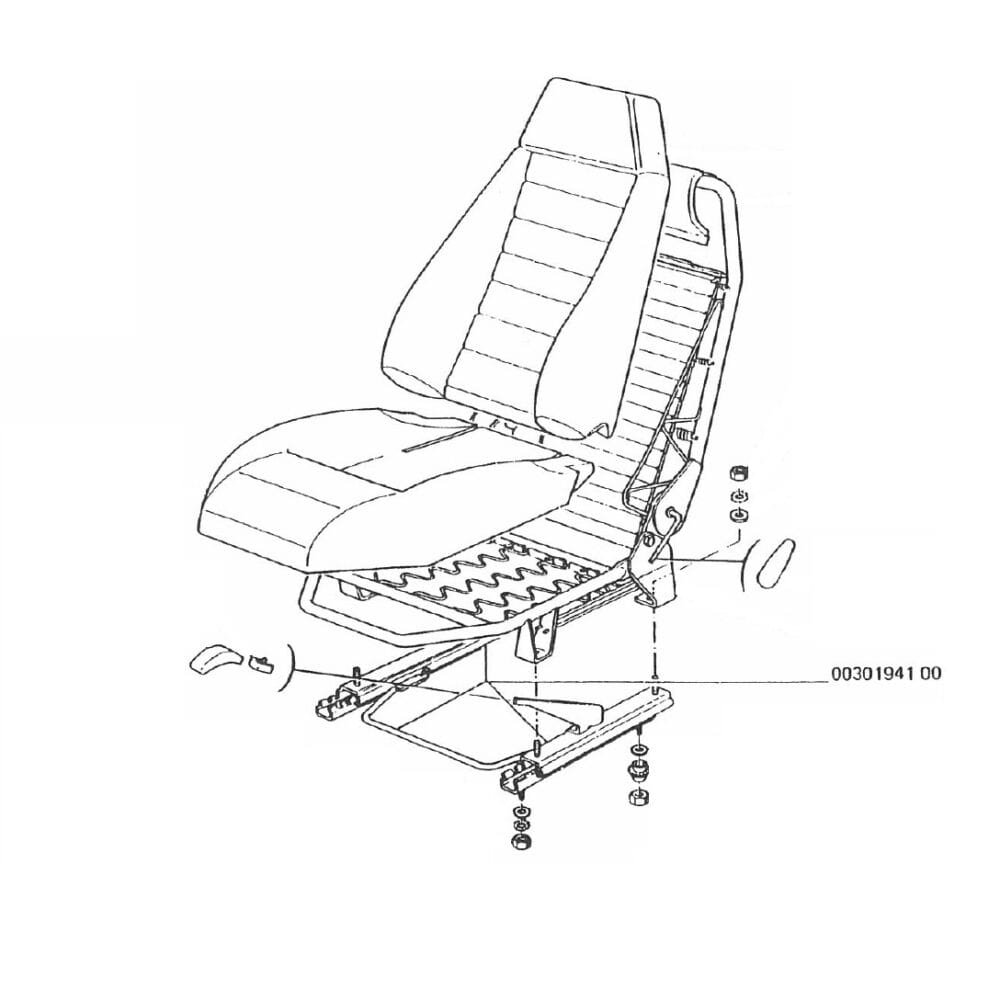 018117 - Matra Murena Driver Seat Slide Rail - restored